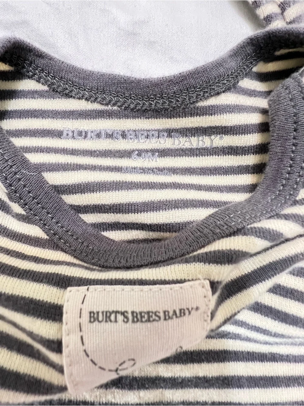 2 pc Lot Under Armour Gray & Mint Burts Bees Gray White Str One-Piece 6-9 months